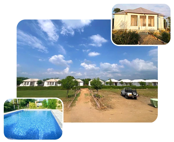 Luxury resort and pool view